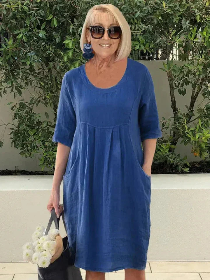 Eloise – Relaxed Cotton Dress with Pockets
