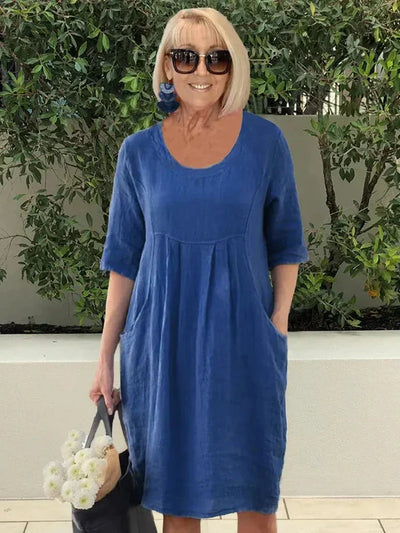 Eloise – Relaxed Cotton Dress with Pockets