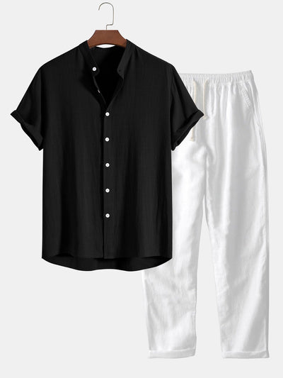 Sergio – Casual Set with Slim-Fit Polo & Tailored Ankle-Length Pants