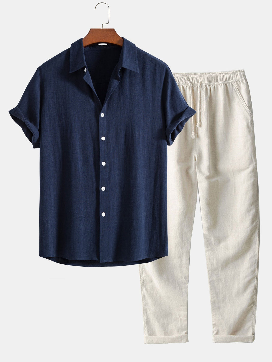 Sergio – Casual Set with Slim-Fit Polo & Tailored Ankle-Length Pants