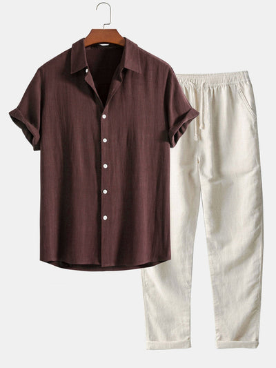 Sergio – Casual Set with Slim-Fit Polo & Tailored Ankle-Length Pants