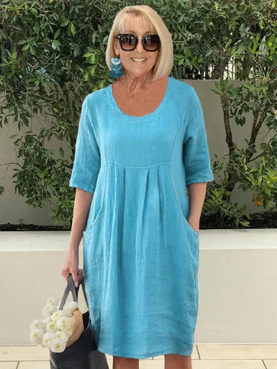 Eloise – Relaxed Cotton Dress with Pockets