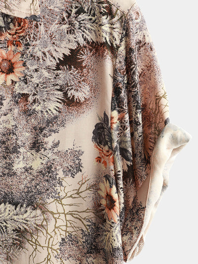 Noah – Floral Print Short Sleeve Vacation Shirt