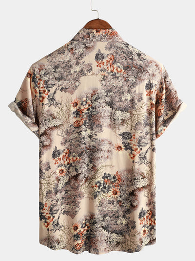 Noah – Floral Print Short Sleeve Vacation Shirt