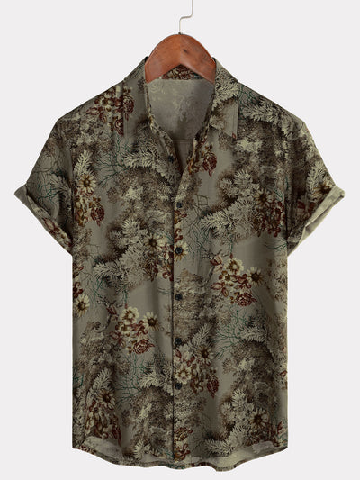 Ashton – Retro Floral Short Sleeve Shirt