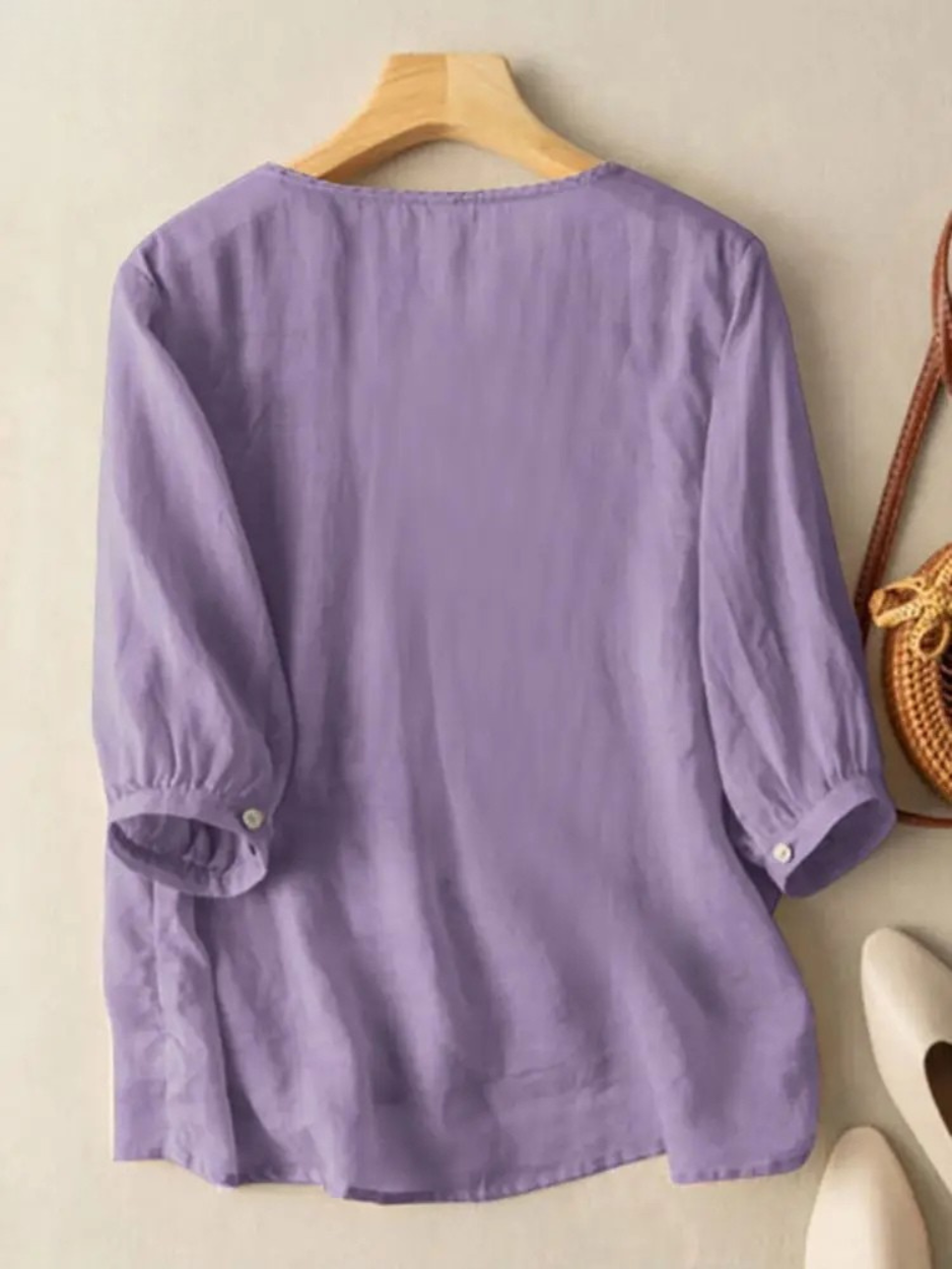 Seraphina – Embroidered Boho Blouse for Effortless Elegance