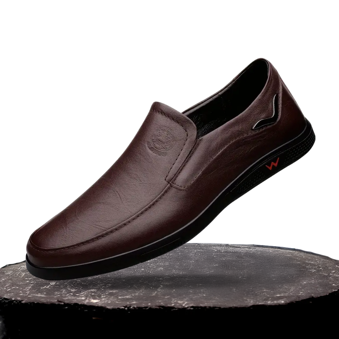 Declan – Soft Leather Slip-On Shoes with Durable Rubber Sole