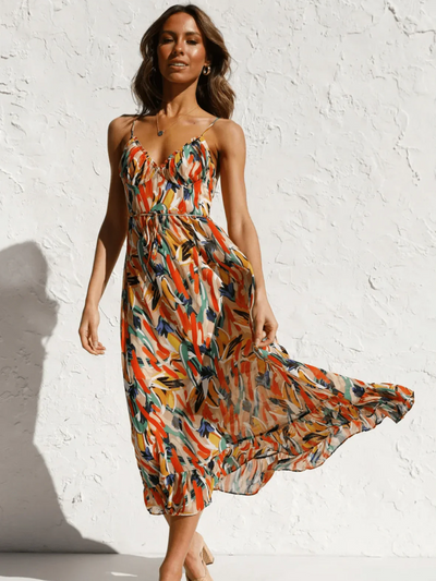 CHIARA - COLORED MIDI DRESS