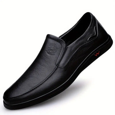 Declan – Soft Leather Slip-On Shoes with Durable Rubber Sole
