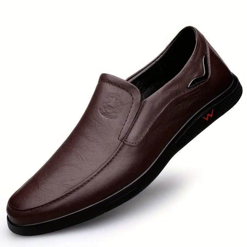 Declan – Soft Leather Slip-On Shoes with Durable Rubber Sole