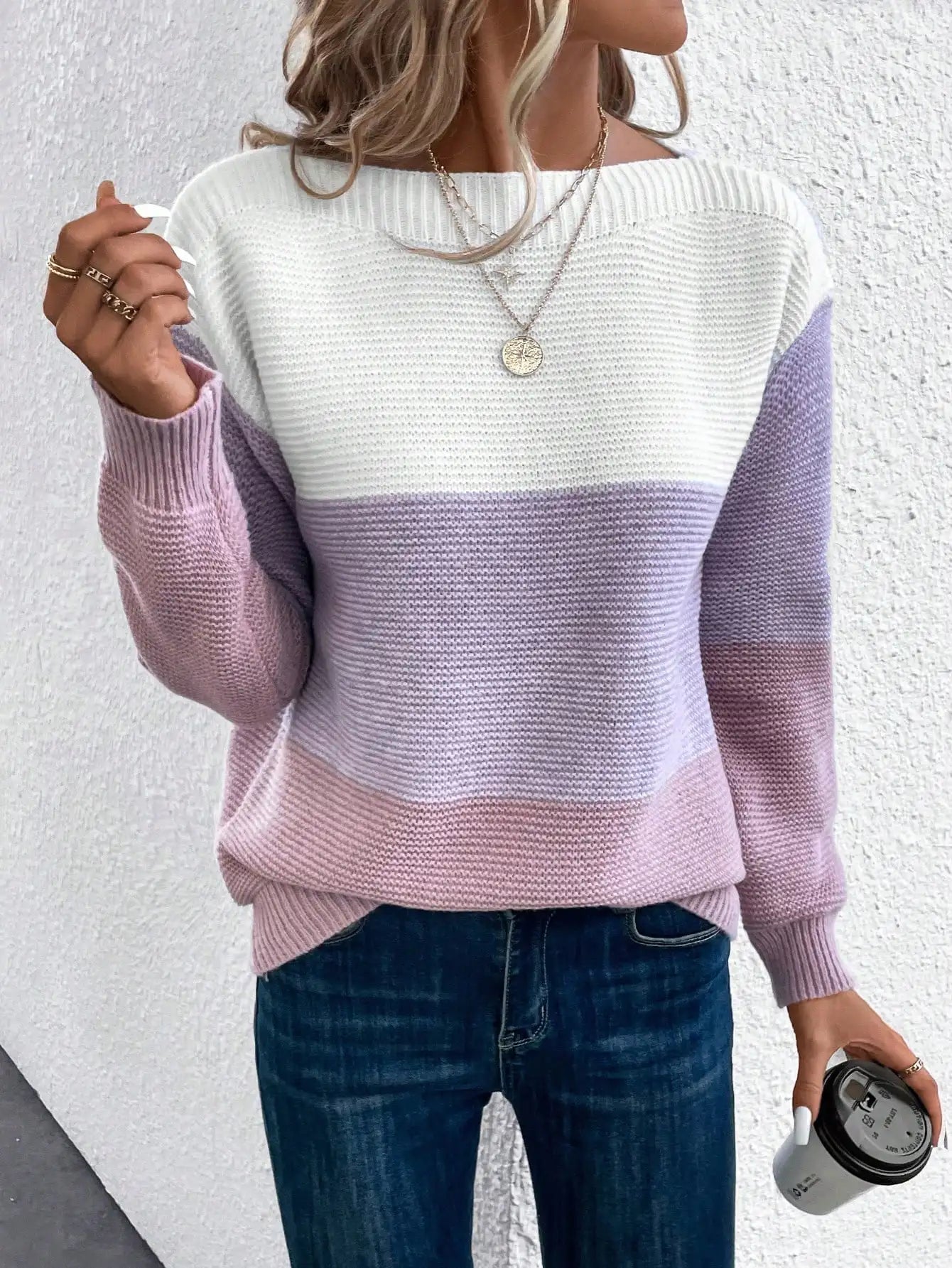 Aria – Soft Ombre Knit Sweater with Relaxed Fit & Cozy Feel