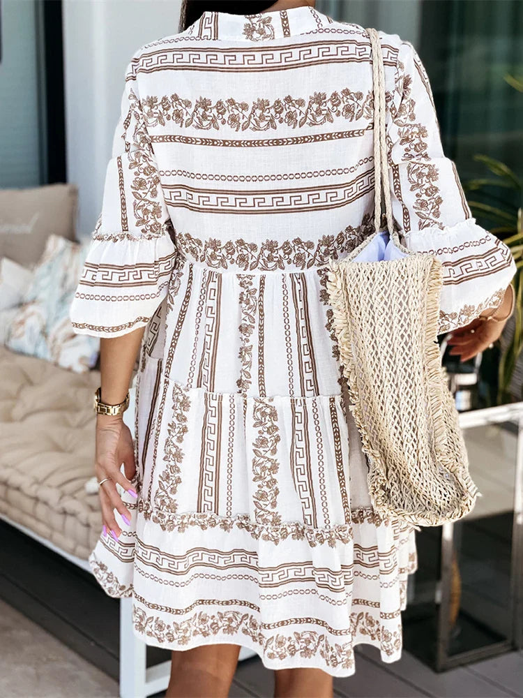 Selene – Bohemian Flowy Tunic Dress with Elegant Fit