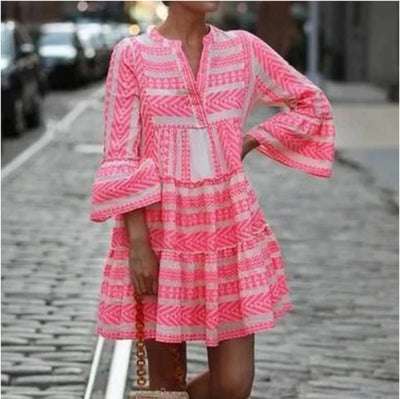 Elowen – Breezy Striped Boho Tunic Dress
