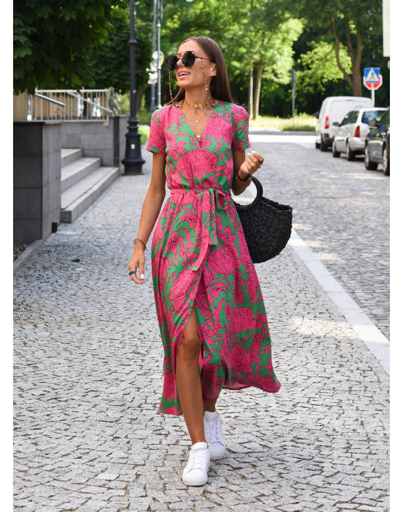 NADIA - Elegant Print Dress