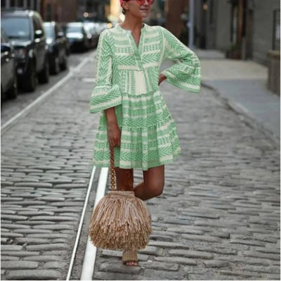 Elowen – Breezy Striped Boho Tunic Dress