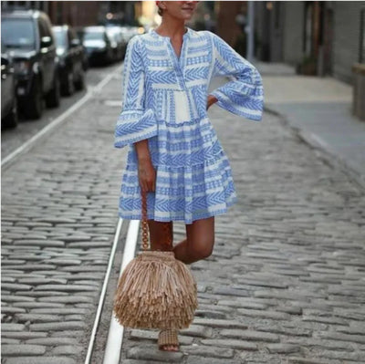 Elowen – Breezy Striped Boho Tunic Dress