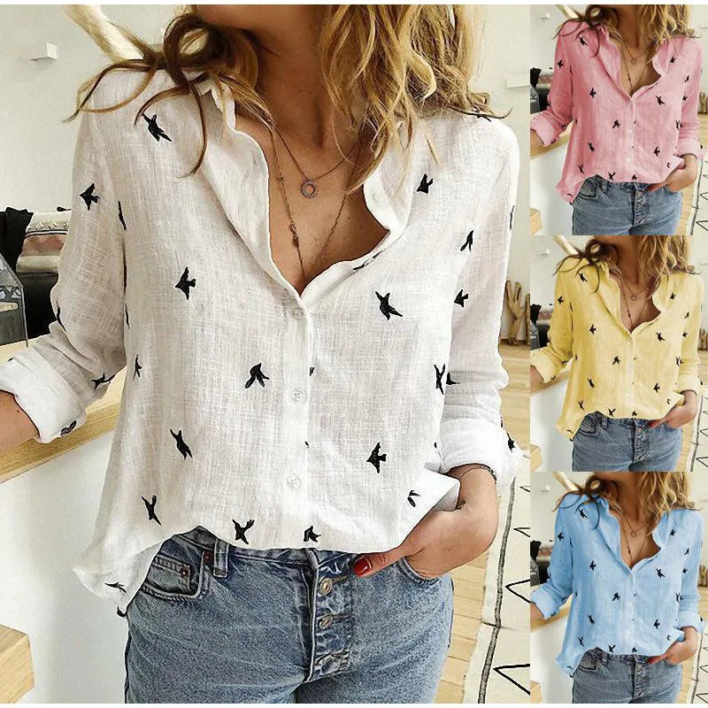 Eliana – Classic Cotton Long Sleeve Shirt for Effortless Style
