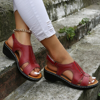 Elodie – Orthopaedic Leather Sandals with Arch Support & Pain Relief