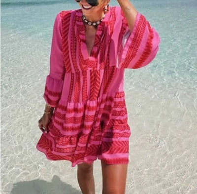 Elowen – Breezy Striped Boho Tunic Dress