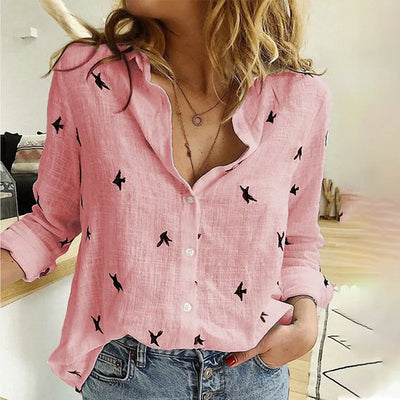 Eliana – Classic Cotton Long Sleeve Shirt for Effortless Style