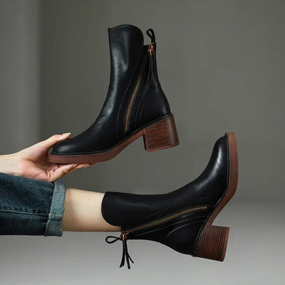Grazia – Elegant Leather Ankle Boots with Premium Comfort & Timeless Style