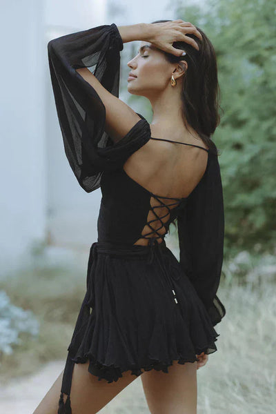 Rosa – Elegant Summer Dress with Built-In Shorts & Airy Comfort