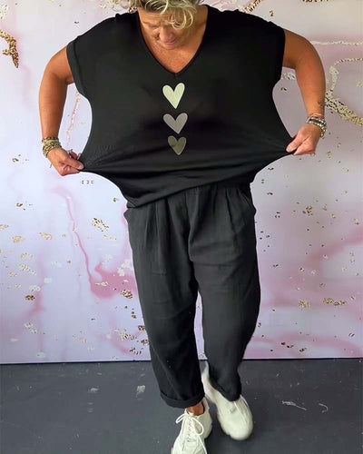 Short Sleeve V-Neck Blouse