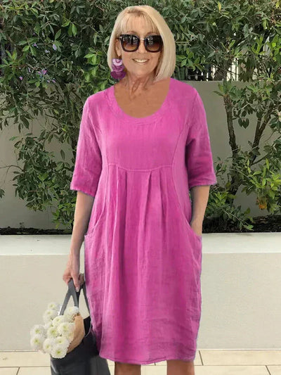 Eloise – Relaxed Cotton Dress with Pockets
