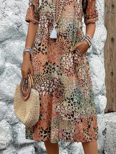 Harper – Elegant Floral Midi Dress
