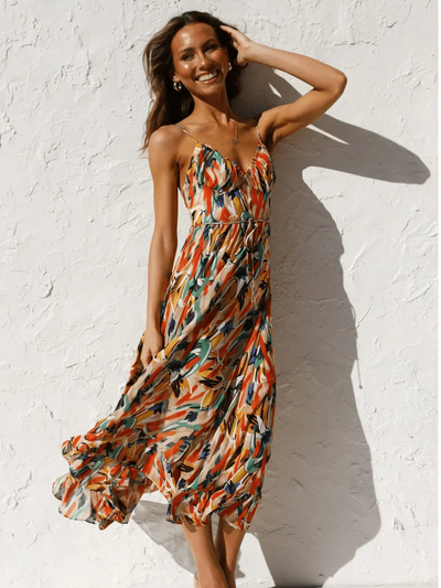 CHIARA - COLORED MIDI DRESS