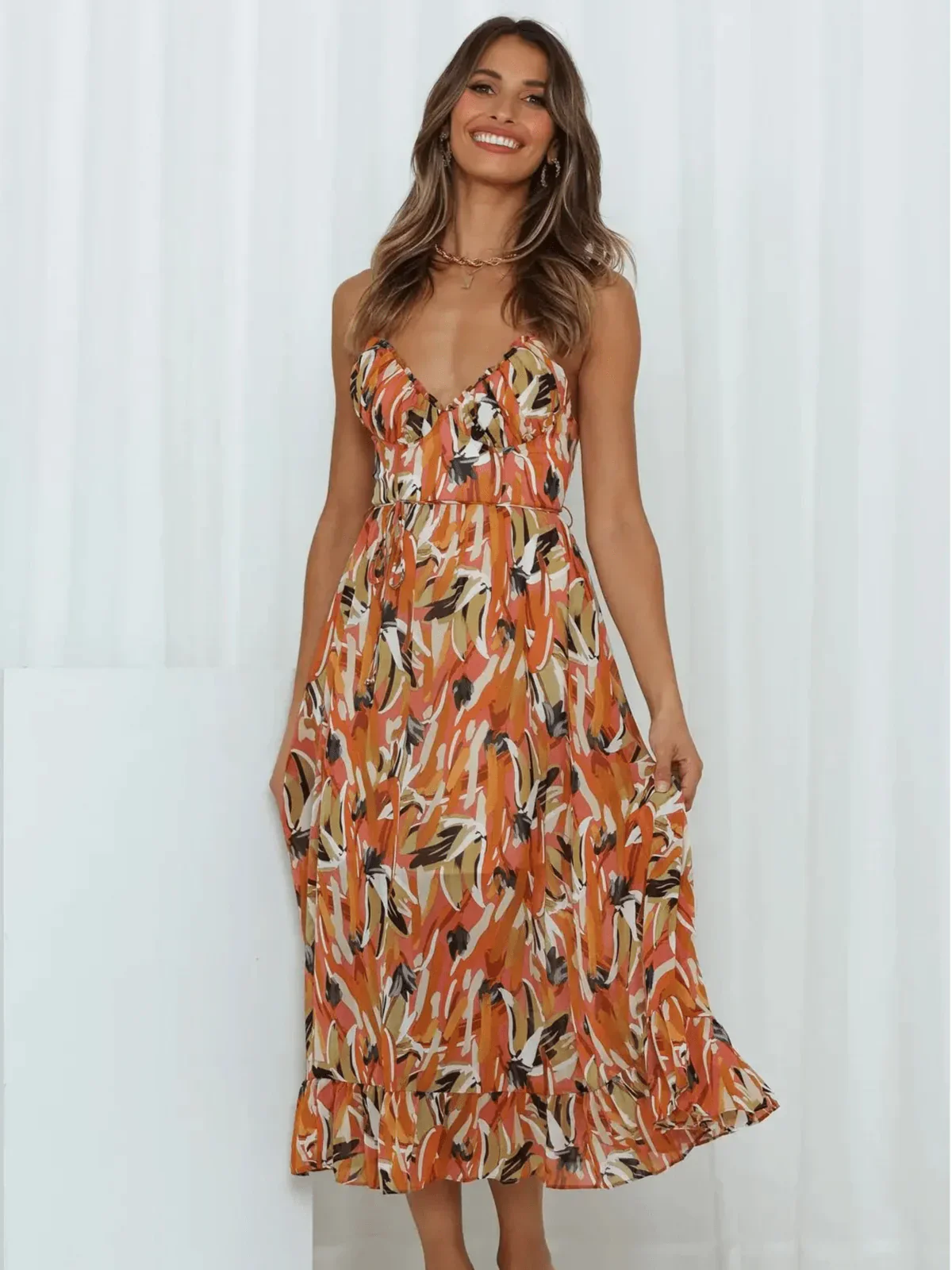 CHIARA - COLORED MIDI DRESS