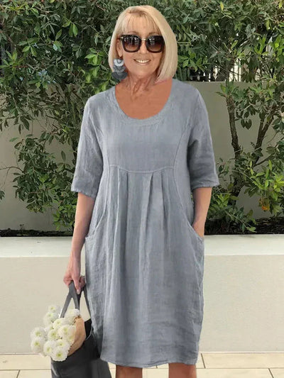 Eloise – Relaxed Cotton Dress with Pockets