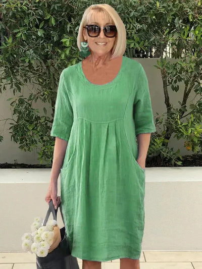 Eloise – Relaxed Cotton Dress with Pockets