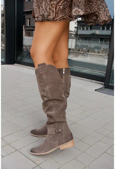 Hildegard – Elegant High Boots for Women with Warm Lining & Non-Slip Sole