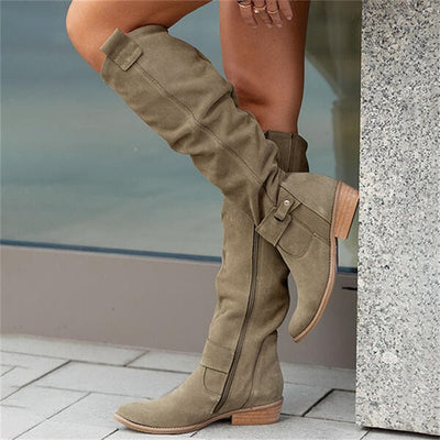 Hildegard – Elegant High Boots for Women with Warm Lining & Non-Slip Sole