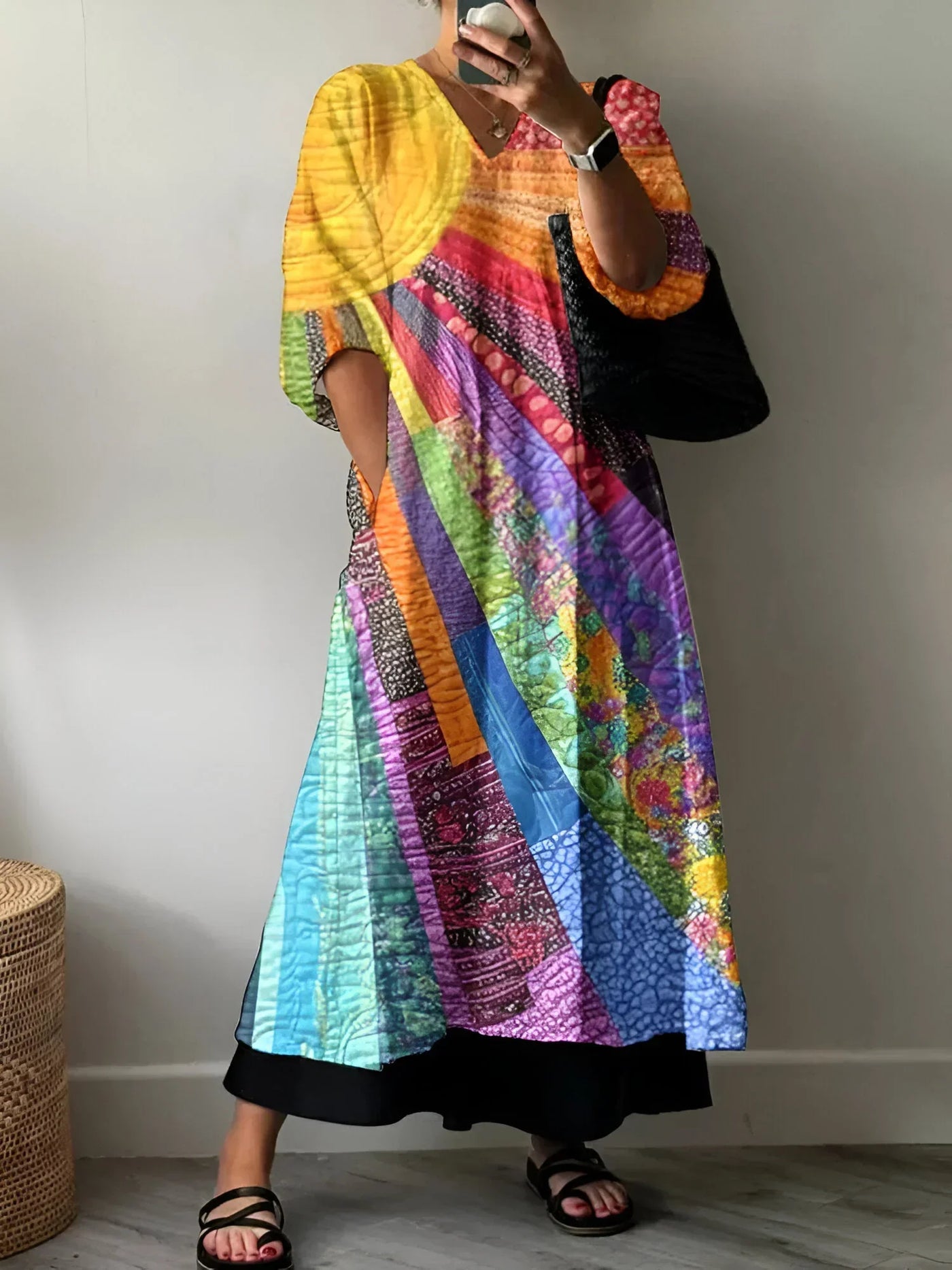Florence – Artistic Flow Dress with Elegant Comfort & Vibrant Design